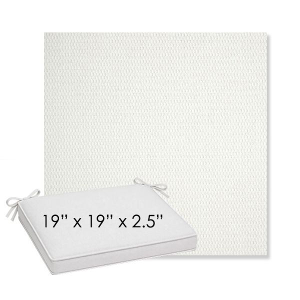 Picture of Pique Salt | Sunbrella® 19" x 19" x 3" Outdoor Dining Cushion