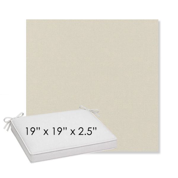 Picture of Play Snow | Sunbrella® 19" x 19" x 3" Outdoor Dining Cushion