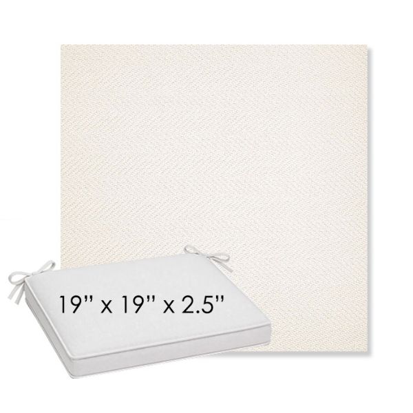 Picture of Posh Snow | Sunbrella® 19" x 19" x 3" Outdoor Dining Cushion