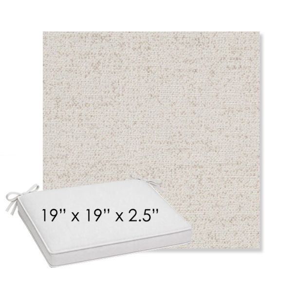 Picture of Rafi Pearl | Sunbrella® 19" x 19" x 3" Outdoor Dining Cushion