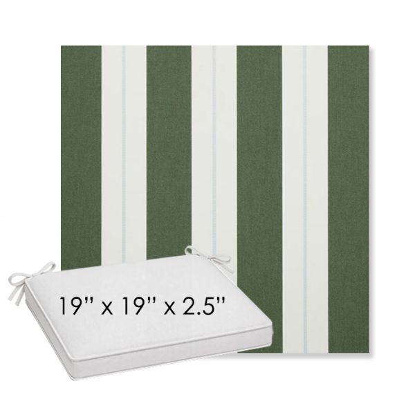 Picture of Relate Ivy | Sunbrella® 19" x 19" x 3" Outdoor Dining Cushion