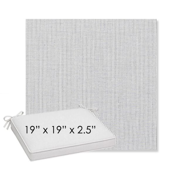 Picture of Replay Sea | Sunbrella® 19" x 19" x 3" Outdoor Dining Cushion