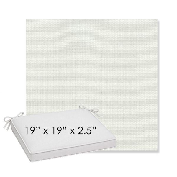 Picture of Sailcloth Salt | Sunbrella® 19" x 19" x 3" Outdoor Dining Cushion