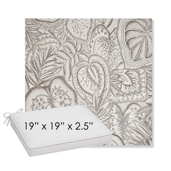 Picture of Sensibility Linen | Sunbrella® 19" x 19" x 3" Outdoor Dining Cushion