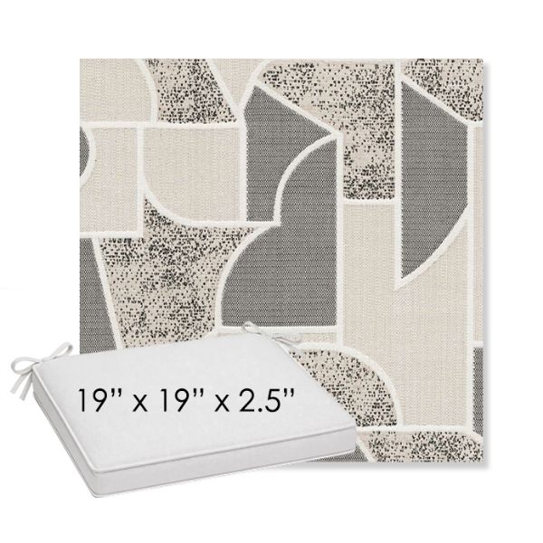 Picture of Territory Tin | Sunbrella® 19" x 19" x 3" Outdoor Dining Cushion