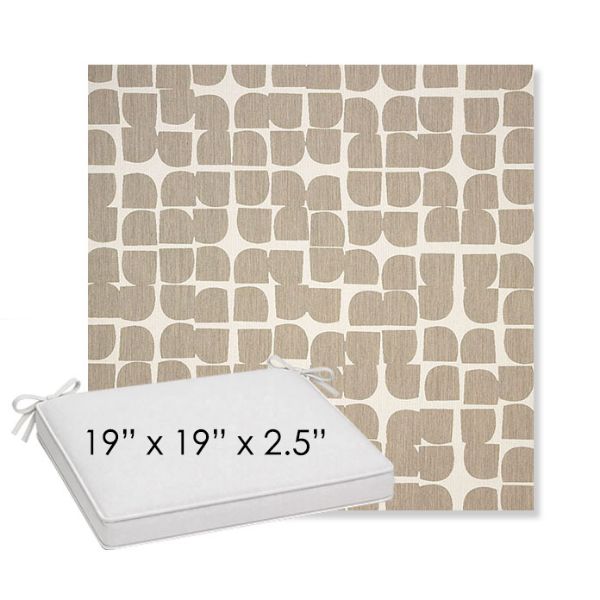 Picture of Toggle Driftwood | Sunbrella® 19" x 19" x 3" Outdoor Dining Cushion