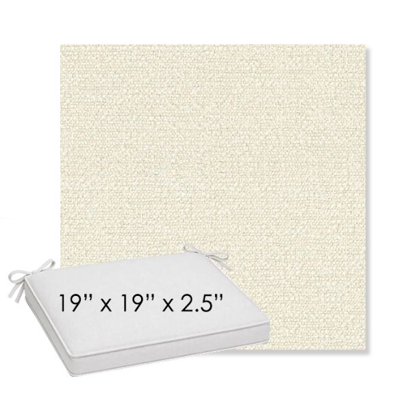 Picture of Tundra Swan | Sunbrella® 19" x 19" x 3" Outdoor Dining Cushion