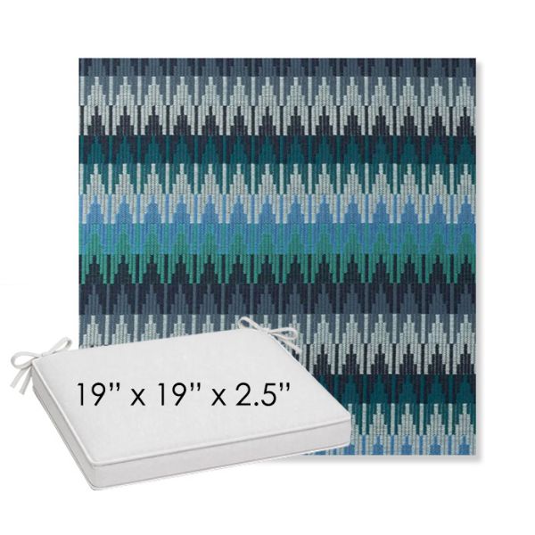 Picture of Valley Lagoon | Sunbrella® 19" x 19" x 3" Outdoor Dining Cushion