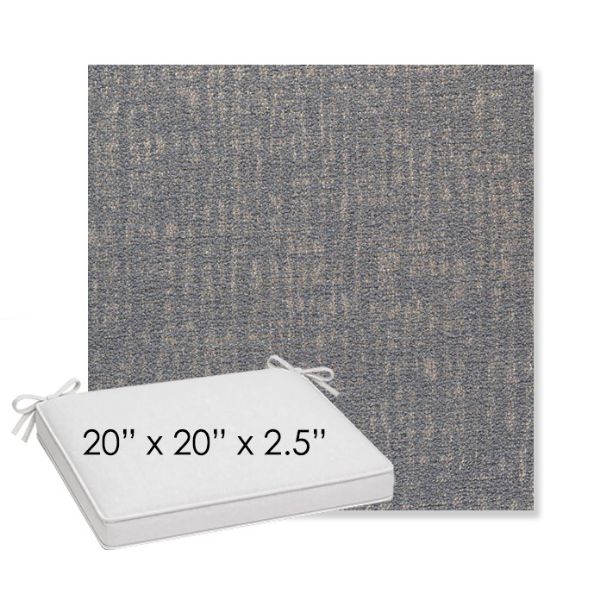 Picture of Abstraction Denim | Sunbrella® 20" x 20" x 3" Outdoor Dining Cushion