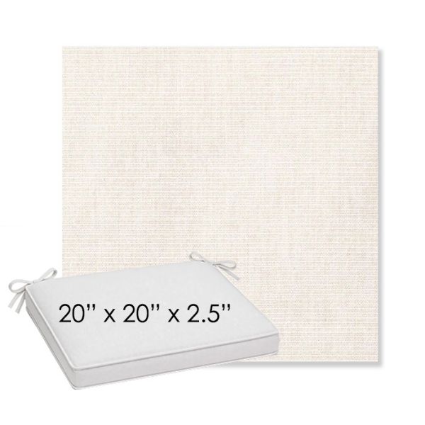 Picture of Ambrose Linen | Sunbrella® 20" x 20" x 3" Outdoor Dining Cushion