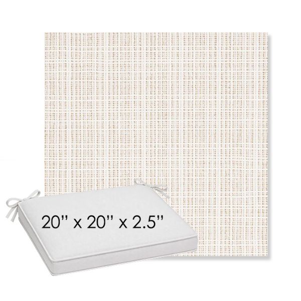Picture of Benson Sand | Sunbrella® 20" x 20" x 3" Outdoor Dining Cushion