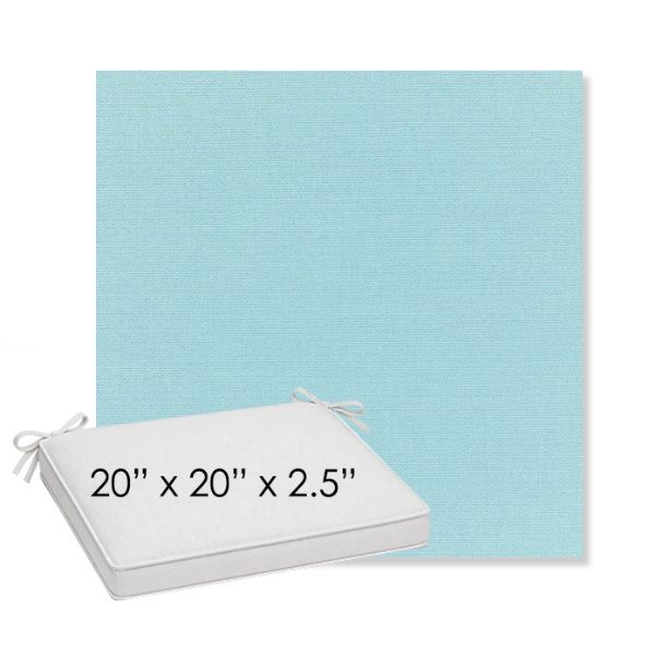 Picture of Canvas Mineral Blue | Sunbrella® 20" x 20" x 3" Outdoor Dining Cushion
