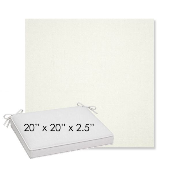Picture of Canvas White | Sunbrella® 20" x 20" x 3" Outdoor Dining Cushion