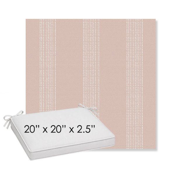 Picture of Caper Blush | Sunbrella® 20" x 20" x 3" Outdoor Dining Cushion