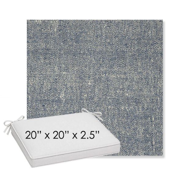 Picture of Chartres Storm | Sunbrella® 20" x 20" x 3" Outdoor Dining Cushion