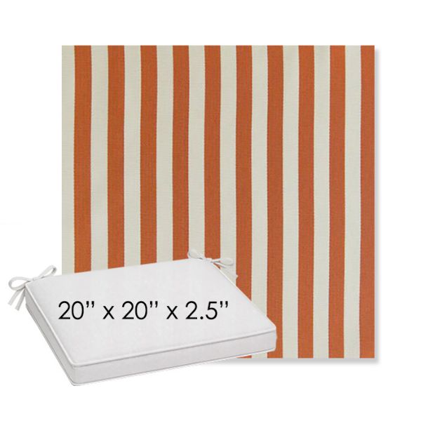 Picture of Costa Nectarine | Sunbrella® 20" x 20" x 3" Outdoor Dining Cushion
