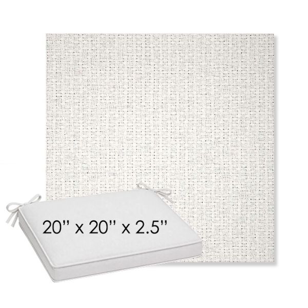 Picture of Dumont Snow | Sunbrella® 20" x 20" x 3" Outdoor Dining Cushion