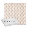 Picture of Etched Angles Cognac | Sunbrella® 20" x 20" x 3" Outdoor Dining Cushion