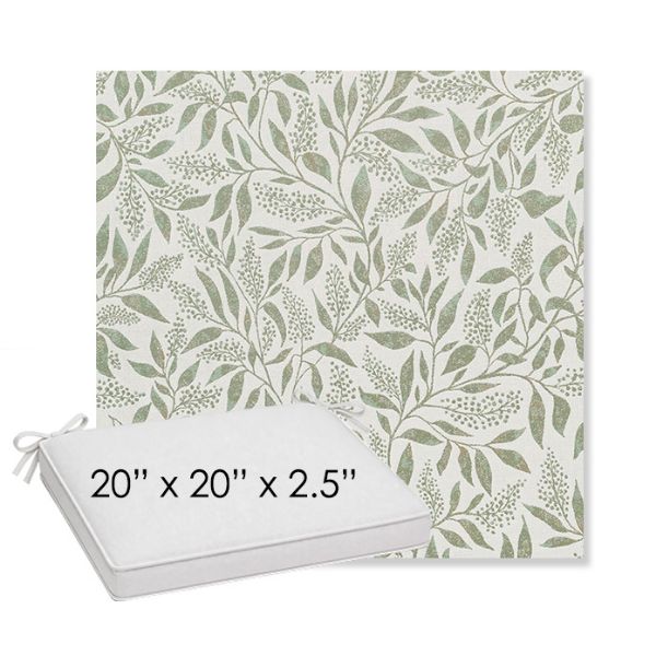 Picture of Exquisite Aloe | Sunbrella® 20" x 20" x 3" Outdoor Dining Cushion