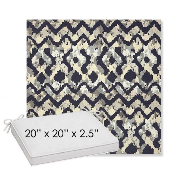 Picture of Inga Midnight | Sunbrella® 20" x 20" x 3" Outdoor Dining Cushion