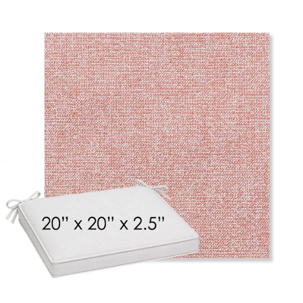 Picture of Kismet Coral | Sunbrella® 20" x 20" x 3" Outdoor Dining Cushion
