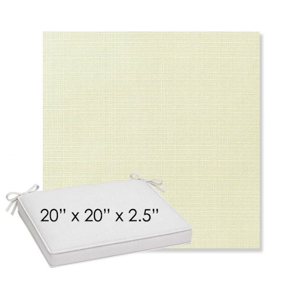 Picture of Linen Natural | Sunbrella® 20" x 20" x 3" Outdoor Dining Cushion