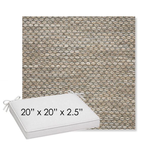 Picture of Litchfield Pebble | Sunbrella® 20" x 20" x 3" Outdoor Dining Cushion
