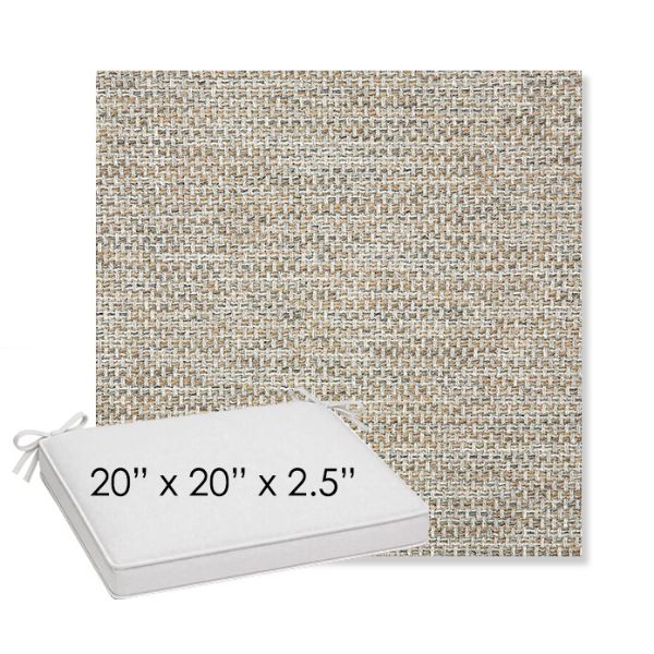Picture of Mainstreet Dove | Sunbrella® 20" x 20" x 3" Outdoor Dining Cushion