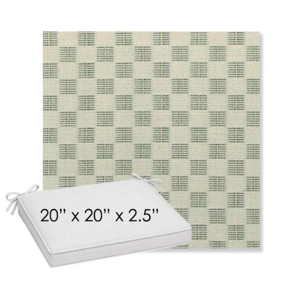 Picture of Mend Juniper | Sunbrella® 20" x 20" x 3" Outdoor Dining Cushion