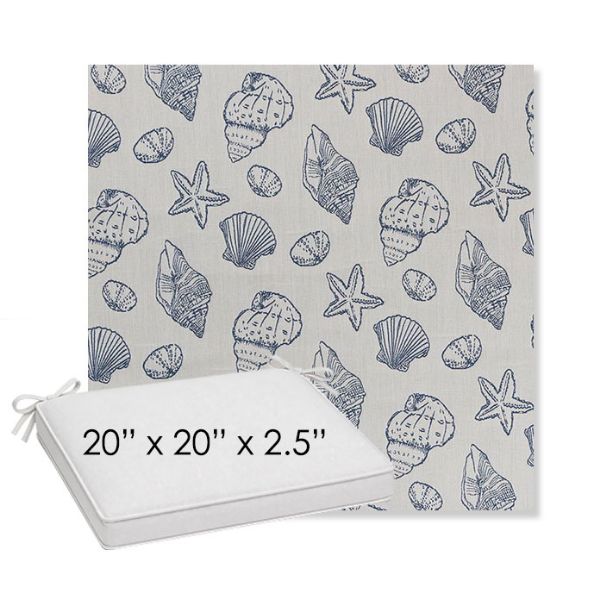 Picture of Nantucket Atlantis | Sunbrella® 20" x 20" x 3" Outdoor Dining Cushion