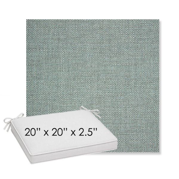 Picture of Piazza Mist | Sunbrella® 20" x 20" x 3" Outdoor Dining Cushion