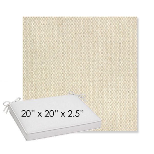 Picture of Pique Flax | Sunbrella® 20" x 20" x 3" Outdoor Dining Cushion