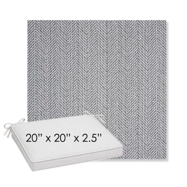 Picture of Posh Graphite | Sunbrella® 20" x 20" x 3" Outdoor Dining Cushion