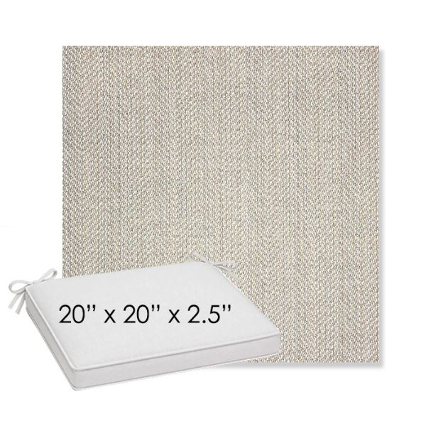 Picture of Posh Pebble | Sunbrella® 20" x 20" x 3" Outdoor Dining Cushion