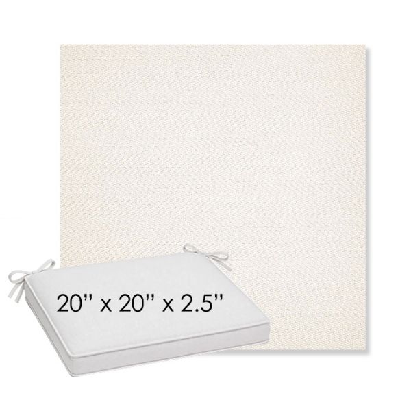 Picture of Posh Snow | Sunbrella® 20" x 20" x 3" Outdoor Dining Cushion
