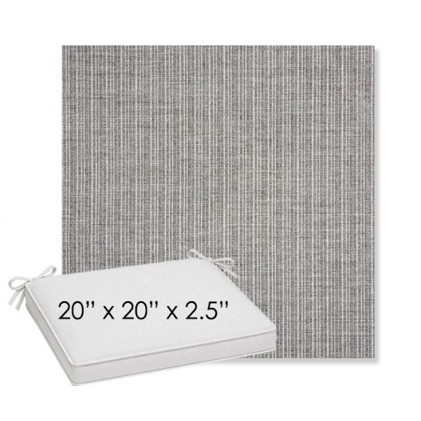 Picture of Proven Ash | Sunbrella® 20" x 20" x 3" Outdoor Dining Cushion