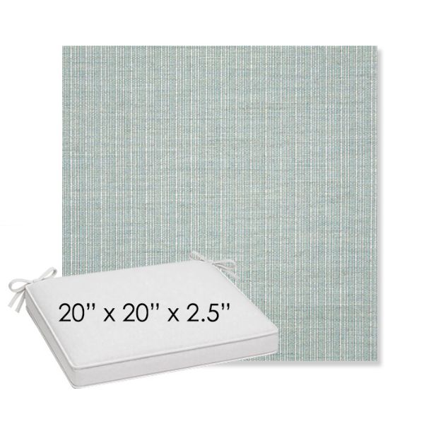 Picture of Proven Seaglass | Sunbrella® 20" x 20" x 3" Outdoor Dining Cushion