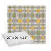 Picture of Rubix Lemon Lime | Sunbrella® 20" x 20" x 3" Outdoor Dining Cushion