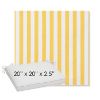 Picture of Sail Away Sunflower | Sunbrella® 20" x 20" x 3" Outdoor Dining Cushion