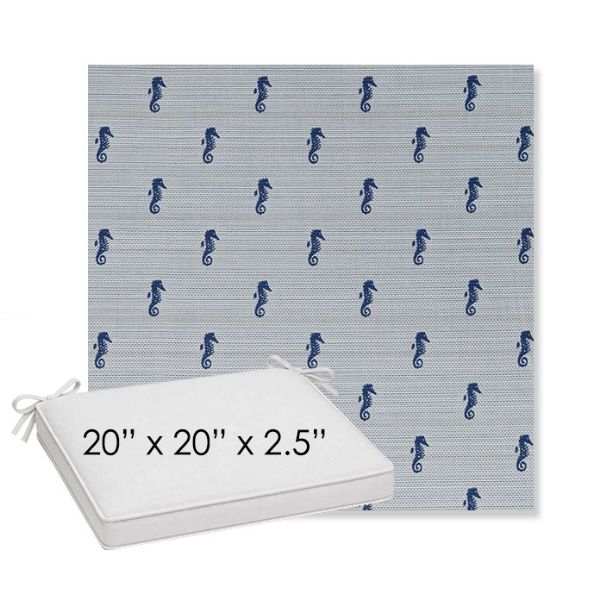 Picture of Schooner Neptune | Sunbrella® 20" x 20" x 3" Outdoor Dining Cushion