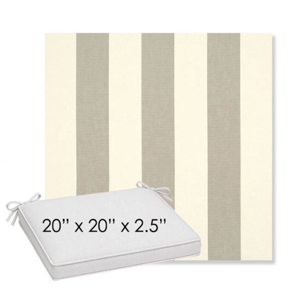 Picture of Solana Seagull | Sunbrella® 20" x 20" x 3" Outdoor Dining Cushion