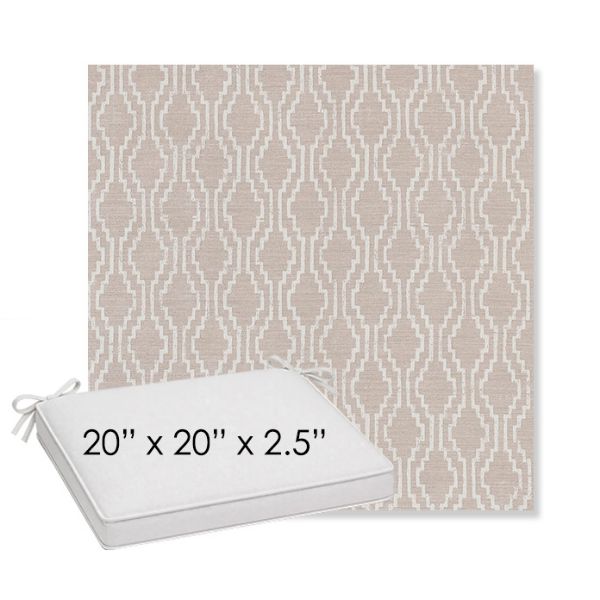 Picture of Solve Linen | Sunbrella® 20" x 20" x 3" Outdoor Dining Cushion