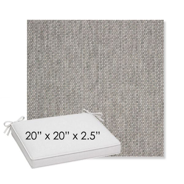 Picture of Tailored Fog | Sunbrella® 20" x 20" x 3" Outdoor Dining Cushion