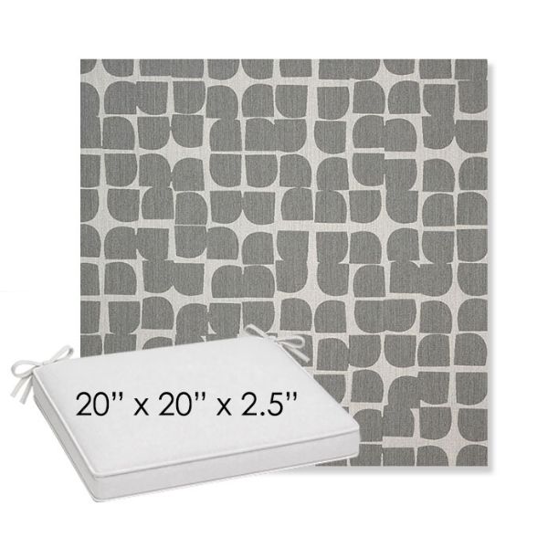 Picture of Toggle Greystone | Sunbrella® 20" x 20" x 3" Outdoor Dining Cushion