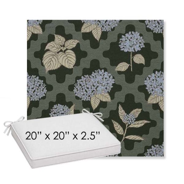 Picture of Trellis Topiary | Sunbrella® 20" x 20" x 3" Outdoor Dining Cushion
