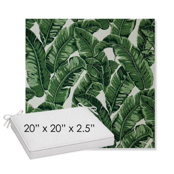 Picture of Tropics Jungle | Sunbrella® 20" x 20" x 3" Outdoor Dining Cushion