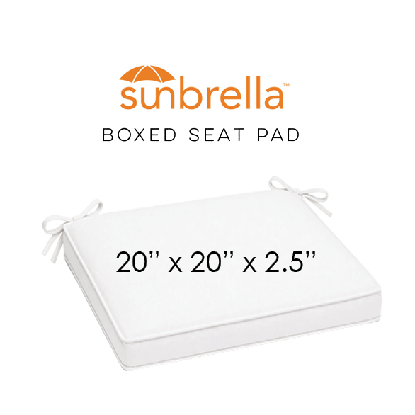 20" x 20" x 2.5" Thick Outdoor Dining Chair Seat Cushion – Sunbrella® Fabrics
